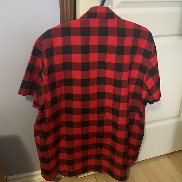 Budweiser flannel pattern button down t-shirt - Picture 3 of 3